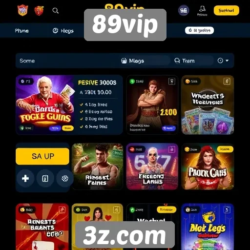 Funcionalidades exclusivas do site 89vip